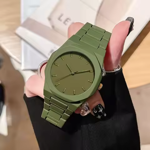 "Essential Quartz Wristwatches for Urban Elites | Octagonal Design Casual Quartz Watch Men's and Wom