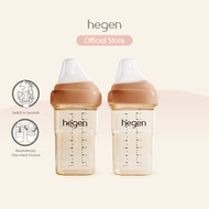 hegen PCTOTM 240ml/ 8oz Feeding Bottle PPSU, 2-Pack AIBURN with 2x Medium Flow Teats (3 to 6 months)