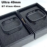 Genuine Carbon Fiber ShockProof Slim Case Bumper For Apple Watch S8 Ultra 49mm Watch Cover
