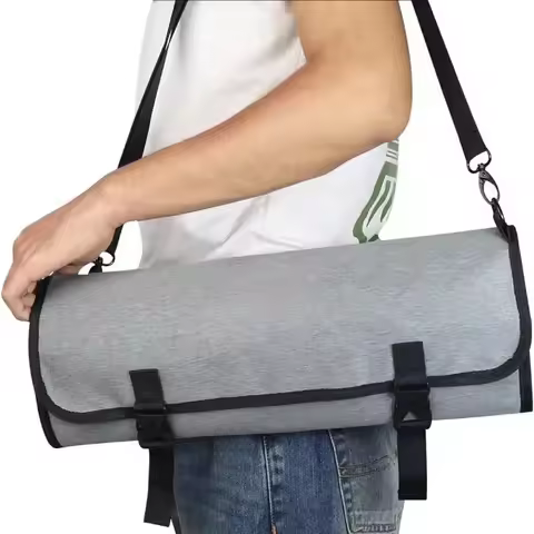 Foldable Handbag Shoulder Chef Knife Bag Oxford Trip Cooking Kitchen Japanese Slicing Santoku Knife 