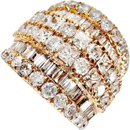 Size 11, Diamond 3.00ct Ring, K18PG Pink Gold, 7.5g, Women's [Used]