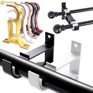 LONTIME Hanger Hook, Aluminum Alloy Thicken Curtain Rod Bracket, Durable Furniture Hardware Crossbar Fixing Clip Rod Support Clamp