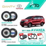Toyota Avanza F650 2011 car Speaker DANTY PNP Car Speaker 6.5" 2-Way Component Coaxial Speaker DT-16