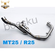 R25 MT25 FULL SYSTEM LINK PIPE EXHAUST MANIFOLD PIPING (STRAIGHT/U-TURN)