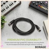 BORAG DIN Extension Cord, Plug and Play 3 Meters / 9.8ft 7 Pin DIN Cable Male to Male, Durable Plug 