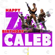 Personalized / Customized Fortnite Theme Cake Topper for DIY Party Decorations party Supplies