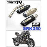 SRK250 Exhaust Short Slip On Piping Stainless Steel Project79 Muffler Project 79 QPM05SV/BK/CB Ekzos