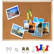 Retro Frame Cork Board Announcement Message Board Photo Display Board, 12x16 Inch, Office Bedroom Sc