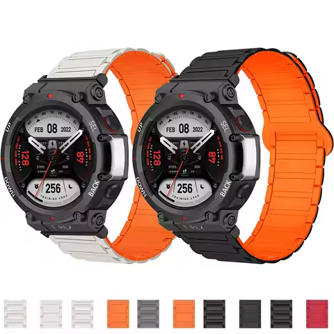 Silicone Strap for Amazfit T-REX 3 Smart Watch Strap Watchband T-Rex2 Sport Magnetic Loop band for A