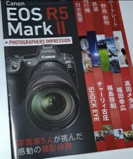 全新CANON EOS R5 MARK II ×5大日本攝影師(風景/飛機/鉄道/人像)作品集EOS R5 Mark II 攝影系統詳盡介紹，全彩重磅粉紙精美印刷，日文編寫狀態直版全新。