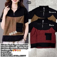 6638 zipper collar t-shirt