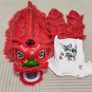 High-end Lion Dance Performance Props Lion Dance Whole Set with Pants Lion Head Children Lion Dance 