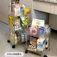 Toy Storage Rack, Trolley Storage Rack, Snack Rack, Acrylic Mobile Bedside Bathroom Table Snack Cart