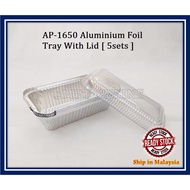 1650 Aluminium Foil Tray With Lid [5 Sets] / Aluminium Foil Container / Aluminium Bake Tray same as 