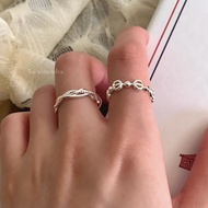 S925 Sterling Silver Design Twist Cross Ring R96