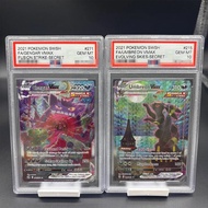 DIY PSA10 2021 PTCG FA/GENGAR VMAX FA/UMBREON VMAX Collection Card 10Points Rating Card Anime Game C