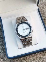 นาฬิกา Seiko 5​ Automatic​ กลับไกลระบบเครื่อง 7s26  หน้าขาว หลักแท่งเงินสอดพรายน้ำ พรายน้ำ​ สว่างชัดเจน ของแท้100%