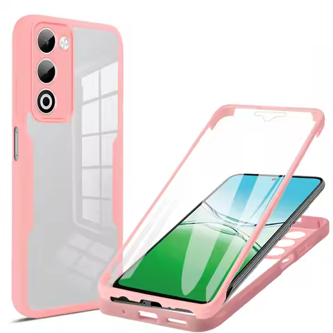 Double Layered Transparent Cases For OPPO A2 A3 A3X A5 A5X A9 A15 A15S A32 A33 A35 A36 Anti Fall Scr