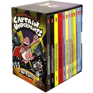 【จัดส่งจากกรุงเทพ】12 Books/Set The Gigantic Collection Of Captain Underpants By Dav Pilkeyชุดหนังสือนิทานภาษาอังกฤษหนังสือการ์ตูนสำหรับเด็กเด็กอ่านหนังสือ