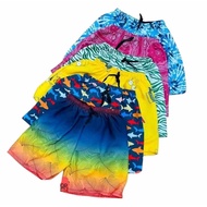 6PCS PRINTED TASLAN TEENS SHORT 10-13 YRS OLD