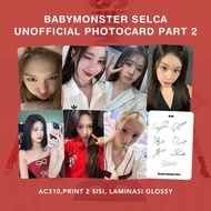 [PART 2] BABYMONSTER BAEMON SELCA BATTER UP Unofficial Photocard Ahyeon Ruka Asa Pharita Chiquita Ha
