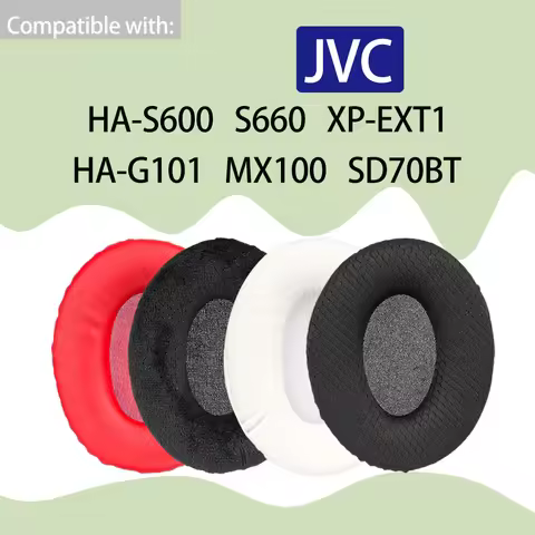 Earpads for JVC HA-S600 S660 G101 MX100 SD70BT Headphones XP-EXT1 Ear Cushions Headset Pads Mesh Vel