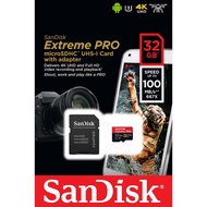 (พร้อมส่ง) Sandisk Micro SD Extreme Pro 32GB Class10 ความเร็ว 100 MB/s เมมโมรี่การ์ด การ์ดไมโครเอสดี รุ่น SDSQXCG_032G_GN6MA by MP2002