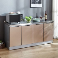 HY-$ Stainless Steel Kitchen Cabinet Simple Cupboard Cupboard Home Stove Cabinet Economical Rental Locker Water Cabinet