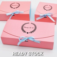 READY STOCK MOONCAKE BOX PINK NO RIBBON DESSERT BOX 月饼盒