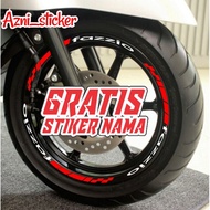 Motorcycle rim stickers yamaha fazzio motorcycle rim stickers
