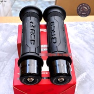 A PAIR OF RCB HANDGRIP HAND GRIP RCB HG77 hg 77 BLACK PLUS HANDLEBAR STRAIGHT NMAX AEROX MIO