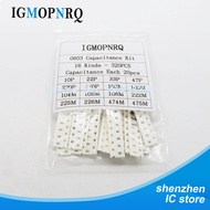 16values*20pcs=320pcs 0603 SMD Capacitor assorted kit 10PF-22UF Samples kit