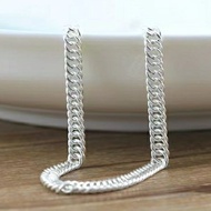 999 Sterling Silver Necklace Men Necklace 999 Sterling Silver Whip Chain Handmade Silver Necklace Al