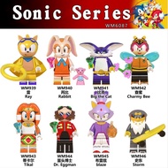 WM939-WM946 Sonic The Hedgehog Cartoon Minifigures Building Blocks Toys Gifts