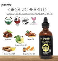 พร้อมส่ง ของแท้100% Pura D’or organic beard softening oil 118ml.