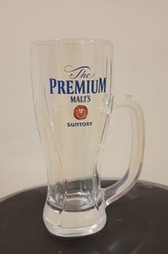 Suntory 三得利 Premium Malt's  有耳 啤酒杯 酒杯 玻璃杯 水杯 (非 Kirin Asahi Sapporo Yebisu Stella Hoegaarden 1664 藍妹 生力 啤酒杯)