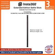 Insta360 Extended Edition Selfie Stick (0.5m to 3m), Compatibility: X3, ONE RS (1-Inch 360 excluded), ONE X2, ONE R, ONE