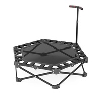Foldable Children's Trampoline Hexagonal Indoor Bounce Bed Home Trampoline Adjustable with Handrails