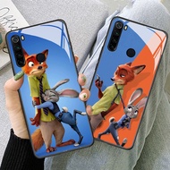 TS-98 Zootopia Judy HD Glass Casing for Xiaomi Redmi 8 8A 9 Note 8 10 Pro Lite