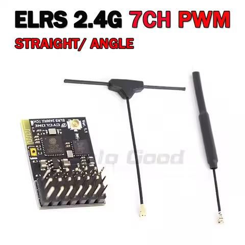 CYCLONE ELRS 2.4G PWM 6CH / 7CH CRSF Receiver Support ELRS 3.2 PWM/CRSF Protocol Copper Pipe Antenna