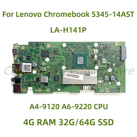 Suitable for Lenovo Chromebook S345-14AST/14e laptop motherboard LA-H141P with A4-9120 A6-9220 CPU 4