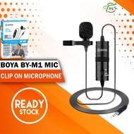 BOYA BY-M1 Clip On Microphone for DSLR Camera/ Smartphone/ Camcorder/ Audio Recorders Lavalier Microphone Zoom Meeting