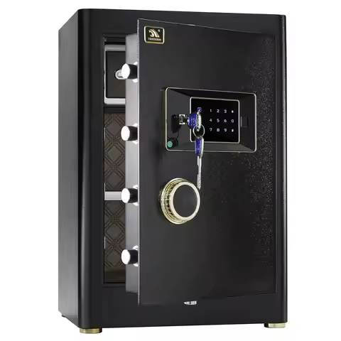 Large Safe Box, 2.05 Cubic Feet Home Safe with Touch Screen Keypad & Built-in Lock Box, Digital, Cus
