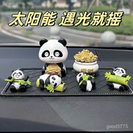 WB4I Car Ornaments Aromatherapy Solar Swing Panda Interior Decoration Supplies Daquan
