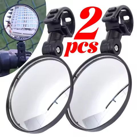 Bicycle Rearview Mirror 360° Rotation Wide-Angle Convex Mirror E-Bike Side Mirrors with Adjustable E