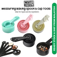 10pcs Measuring Cups Measurement Spoon Teaspoon Tablespoon Baking Tools 量勺 Sudu Penyukat Tepung - KW