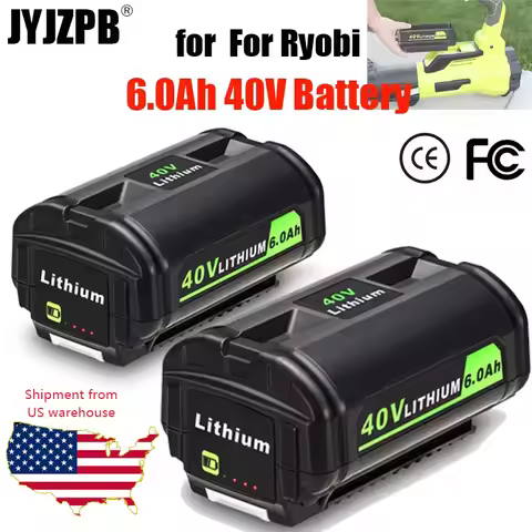For Ryobi 6.0Ah 40V Li-ion Battery For OP40401 OP4050A OP4050 RY40502 RY40200 RY40400 Cordless Power