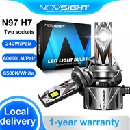 2 pcs NOVSiGHT N97 H7 Automotive LED Headlights 60000LM 240W 6500K IP68 External Driver/Anti-radio I