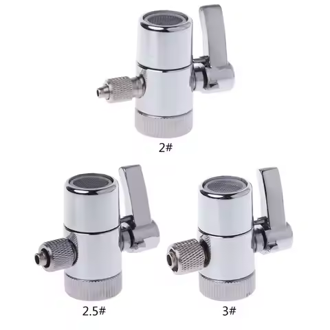 M22 Brass Water Filter Faucet Replacement Parts Diverter Valve Ro System 1/4" 2.5/8" 3/8" Tube Conne