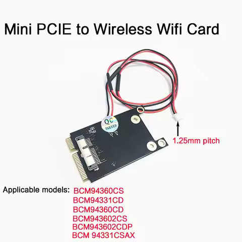 MINI PCI-E to wireless wifi card with line wireless card BCM943602CS BCM94331CD to mini pci-e adapte